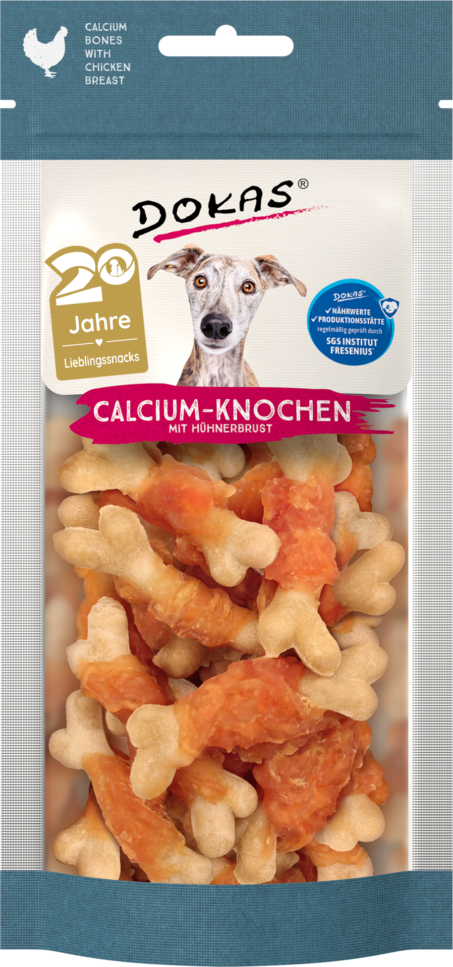 DOKAS Calcium-Knochen Hühnerbrust Hundesnack