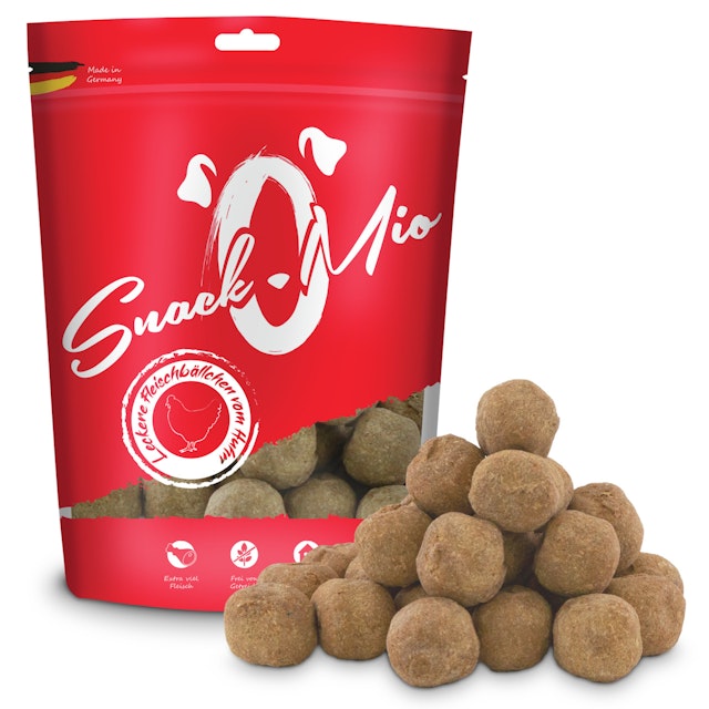 SnackOMio Fleisch- und Fischbällchen 125 Gramm HundesnackVorschaubild