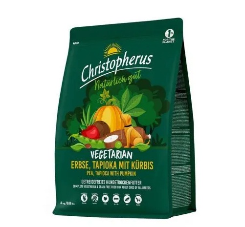 Christopherus 4kg Vegetarian Erbse, Tapioka+Kürbis Hundetrockenfutter