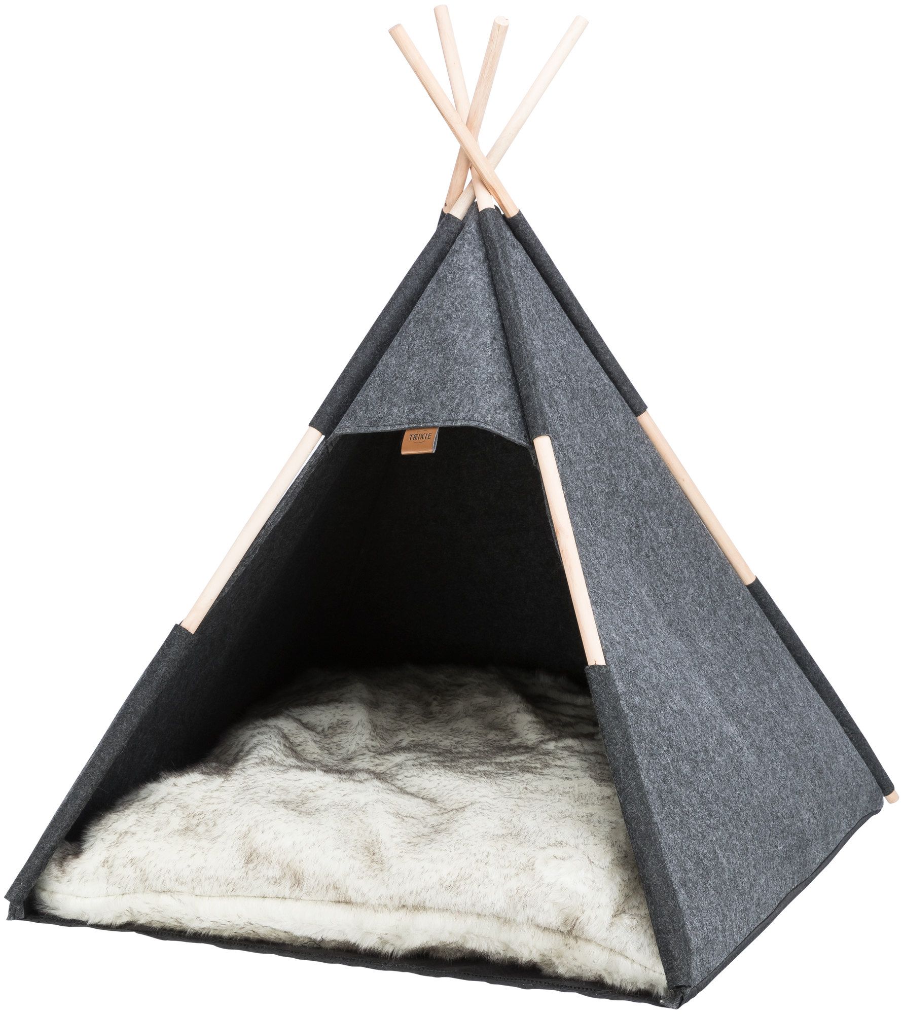 TRIXIE Höhle Tipi, Filz, 70 × 70 × 70 cm, anthrazit