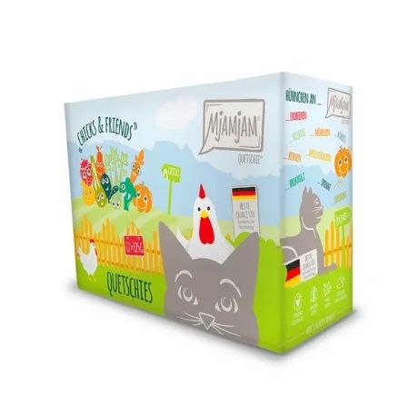 Mjamjam Chicks & Friends Box 12x125g MP Katzennassfutter
