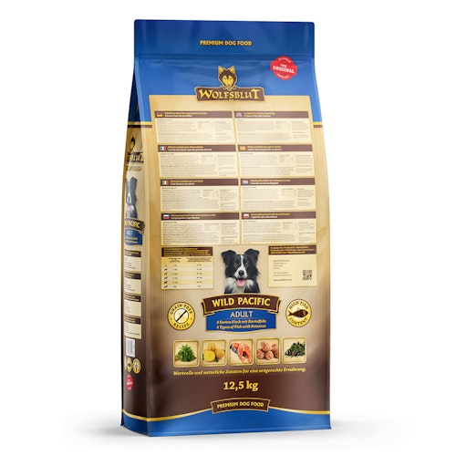 WOLFSBLUT Wild Pacific 4 Sorten Fisch mit Kartoffeln Hundetrockenfutter