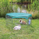 Vorschaubild TRIXIE natura Freilaufgehege mit Schutznetz ø126x58cm (6 Elemente je 63x60cm)
