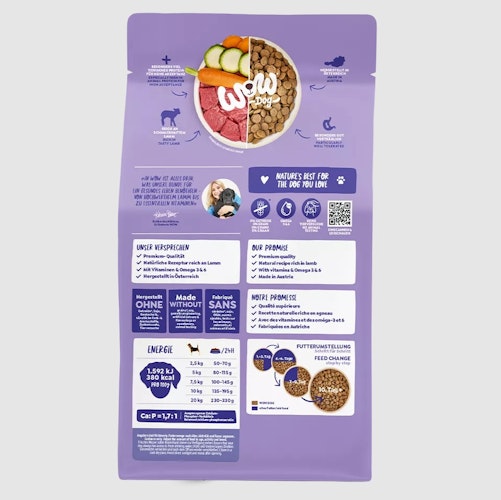 WOW Minis Adult Lamm 1kg Hundetrockenfutter