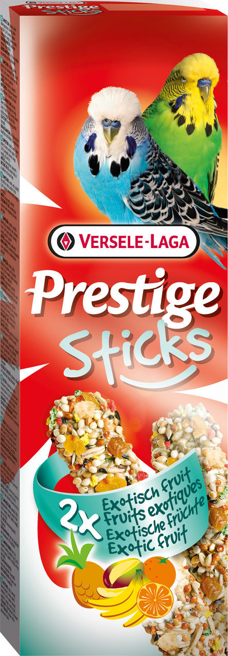 VERSELE-LAGA Prestige Sticks Sittiche Exotische Früchte 2 x 30g Vogelsnack