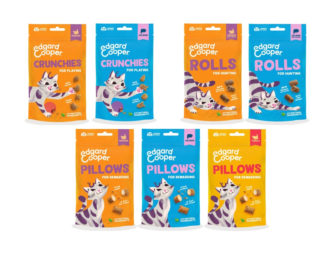 Edgard&Coooper Snack-Mix Crunchies, Pillows & Rolls Katzensnack