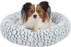 TRIXIE Bett Mila, rund, Plüsch, ø 60 cm, weiß-grau