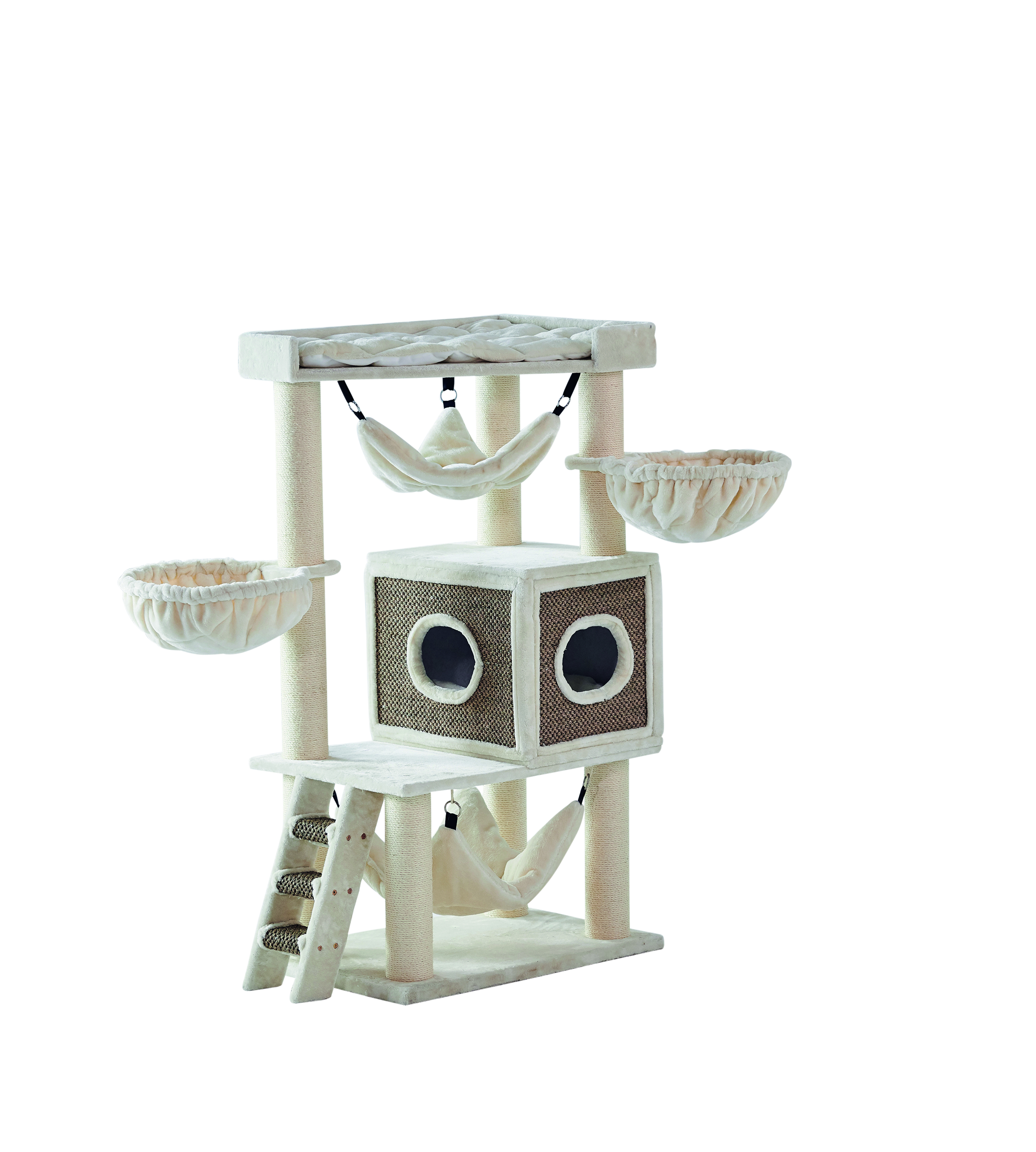 NOBBY Kratzbaum "JUAN" cream; 80 x 50 x 166 cm