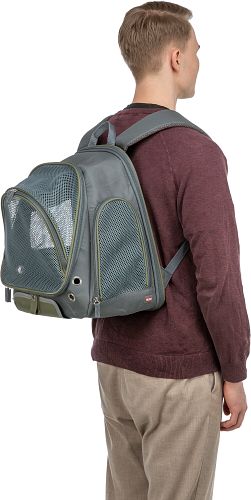TRIXIE Rucksack Lyla, 34 × 22 × 42 cm, grau/blau