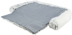 TRIXIE Polster-Schondecke Harvey, eckig, 90 × 90 cm, weiß-schwarz