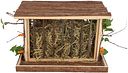 Vorschaubild TRIXIE Heuraufe mit Boden und Dach, Rindenholz, 40 × 22 × 30 cm