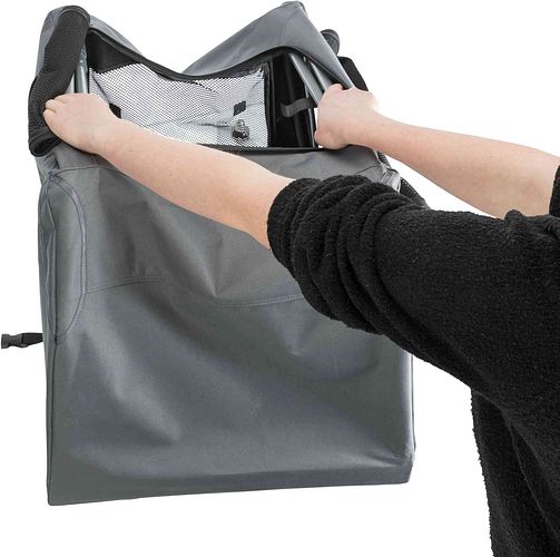 TRIXIE Hundebox Easy, XS–S: 50 × 33 × 36 cm, grau