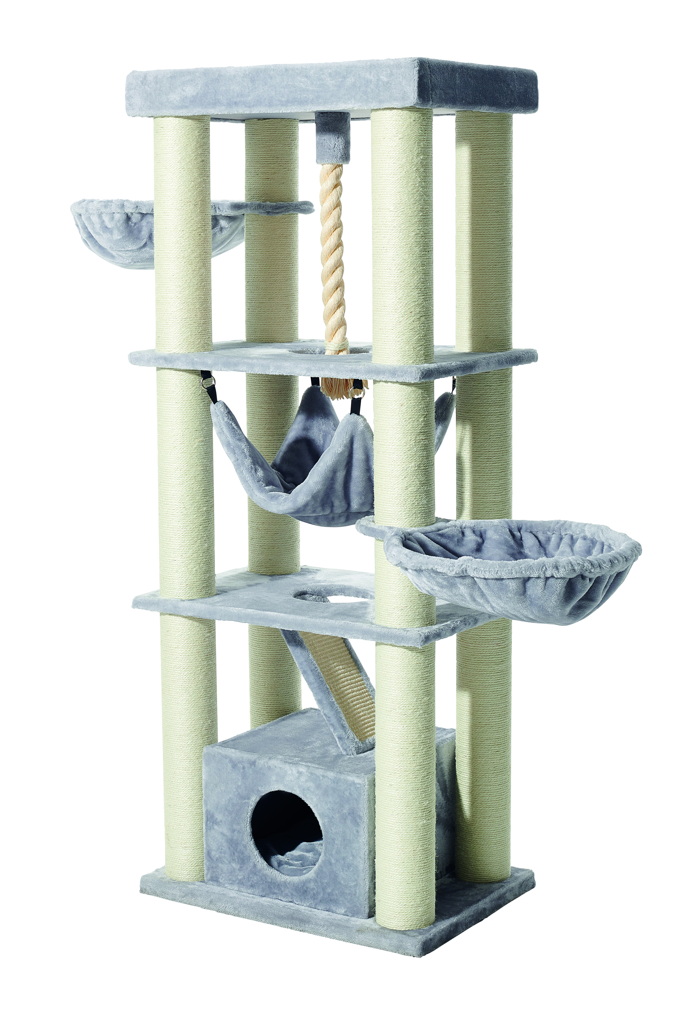 NOBBY Kratzbaum  "ORDU" grau; 70 x 50 x 176 cm