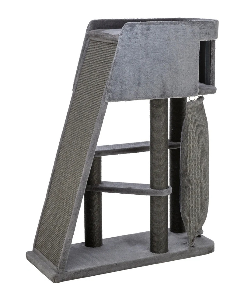 TRIXIE Kratzbaum Active, grau mit Kletterrampe, 122 cm