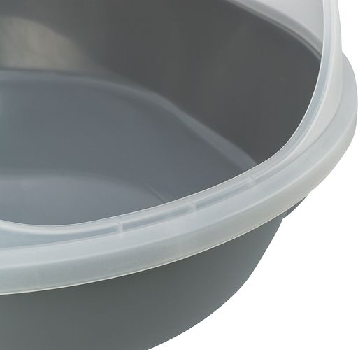 TRIXIE Katzentoilette Simao, hoher Rand, 48 × 30 × 58 cm, grau