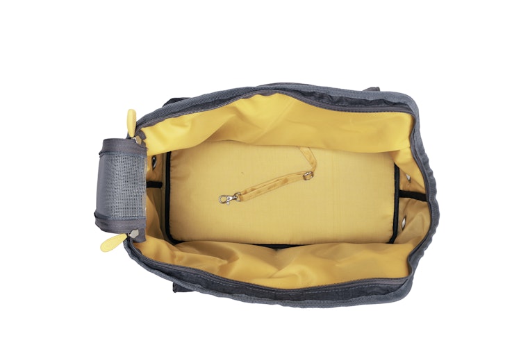 NOBBY Tasche "SHELLY" grau/senf 72 x 55 cm