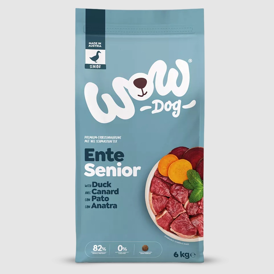 WOW Senior Ente 6kg Hundetrockenfutter