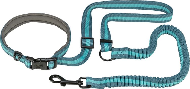 TRIXIE Joggingleine, 1,33–1,80 m/20 mm, petrol/aqua