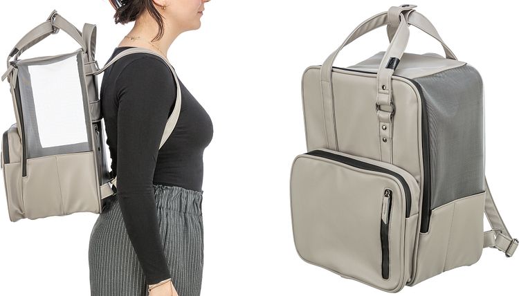 TRIXIE Rucksack CityStyle, 30 × 20 × 40 cm, hellgrau