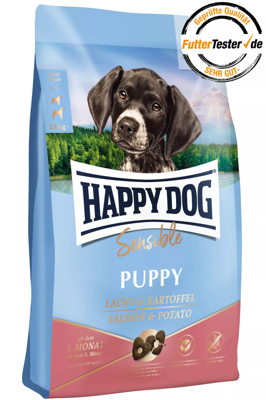 HAPPY DOG Sensitive Puppy Lachs & Kartoffel Hundetrockenfutter