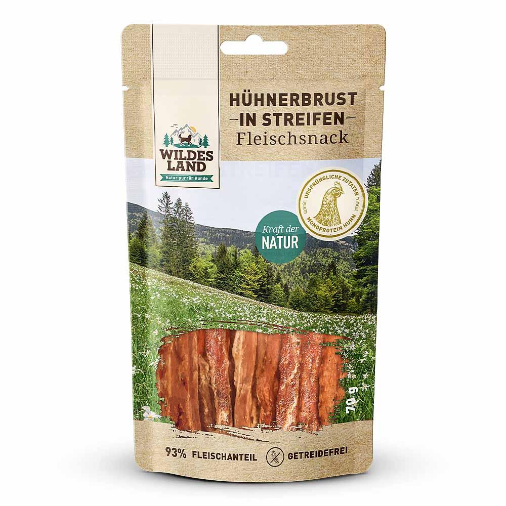Wildes Land Hühnerbrust Hunde Snack