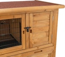 Vorschaubild Kleintierstall mit Wärmedämmung, 2-stöckig, 116 × 113 × 65 cm, dunkelbraun