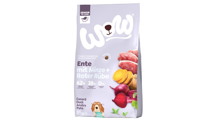 WOW Senior Minis Ente mit Süßkartoffeln Hundetrockenfutter