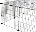 Vorschaubild Freilaufgehege mit Abdeckung, Metall, 152 × 38 × 72 cm, schwarz