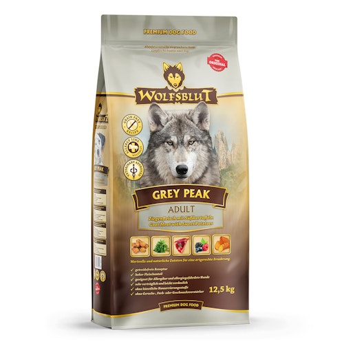 WOLFSBLUT Grey Peak Ziegenfleisch mit Süßkartoffeln Hundetrockenfutter