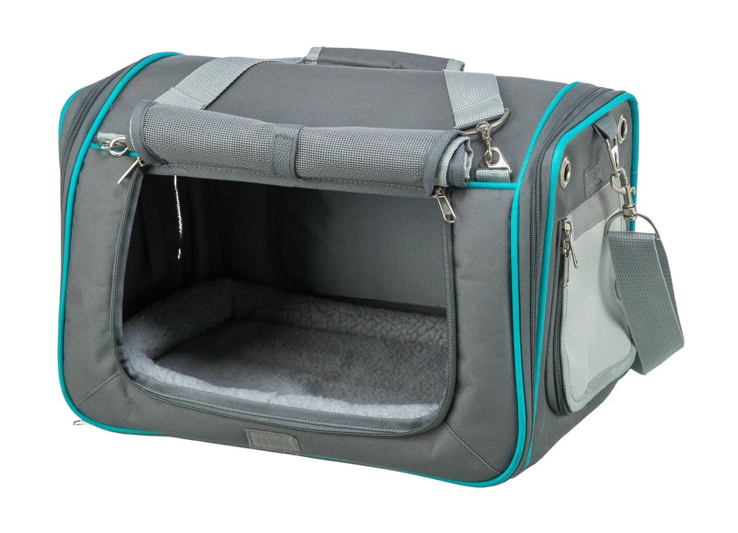 TRIXIE Wohn- und Transporttasche Vicky, 40 × 27 × 28 cm, grau