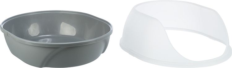 TRIXIE Katzentoilette Simao, hoher Rand, 48 × 30 × 58 cm, grau