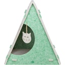 Vorschaubild Höhle Lucy, Filz, dreieckig, 46 × 50 × 38 cm, sand/grün