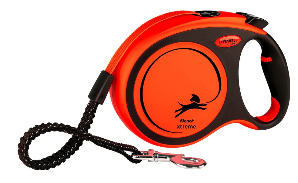 TRIXIE flexi XTREME, Gurt, L: 8 m, schwarz/orange