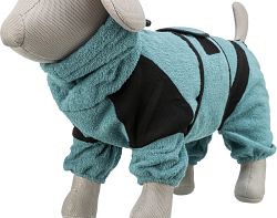 TRIXIE Bade- und Hausoverall für Hunde, Frottee, petrol