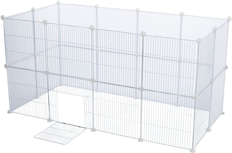 TRIXIE Indoor Freilaufgehege, Metall/Kunststoff, 140 × 35 × 70 cm, weiß