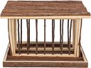 Vorschaubild TRIXIE Heuraufe mit Boden und Dach, Rindenholz, 40 × 22 × 30 cm