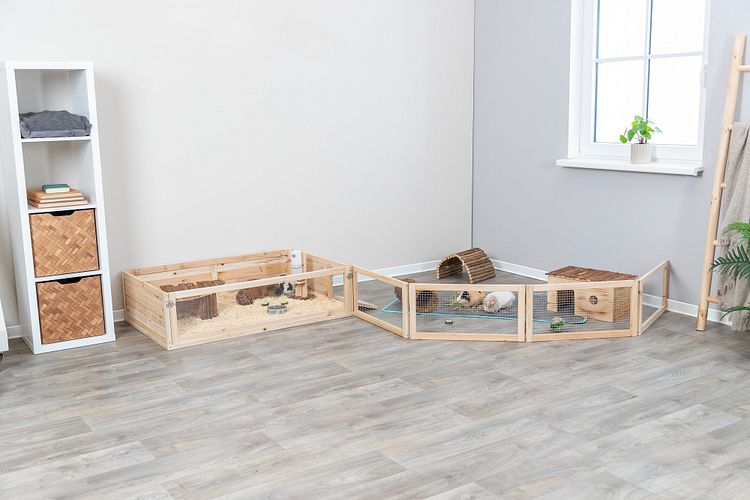 TRIXIE Indoor Freilaufgehege, Meerschweinchen, 4 Elemente à 60 × 30 cm