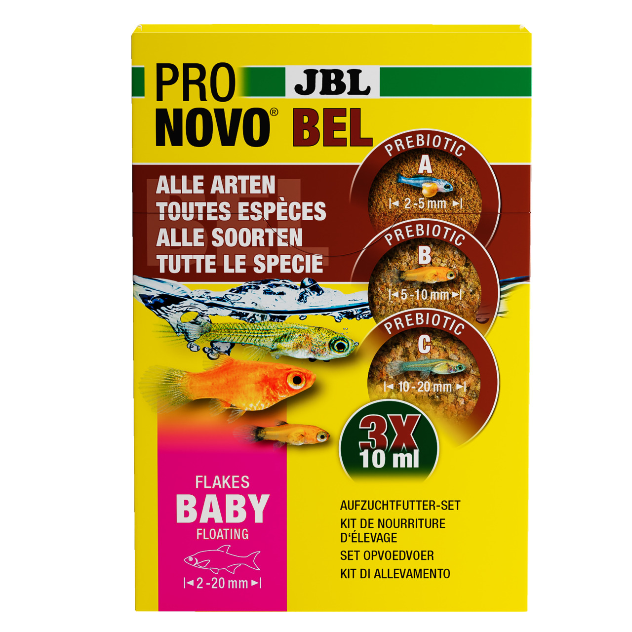 JBL Pronovo Bel Flakes Baby 3 x 10 Milliliter Fischfutter