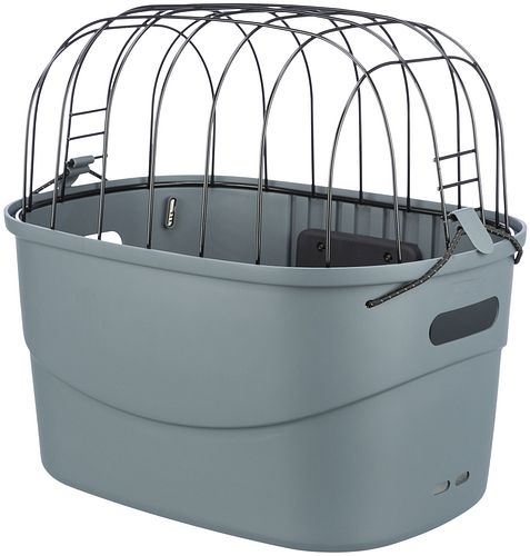 TRIXIE Front-Fahrradkorb, Kunststoff, 42 × 39 × 30 cm, grau