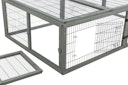 Vorschaubild Freilaufgehege mit Abdeckung, Holz, 174 × 48 × 109 cm, grau