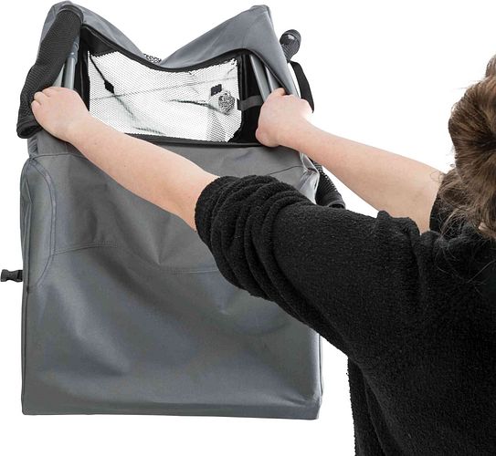 TRIXIE Hundebox Easy, XS–S: 50 × 33 × 36 cm, grau