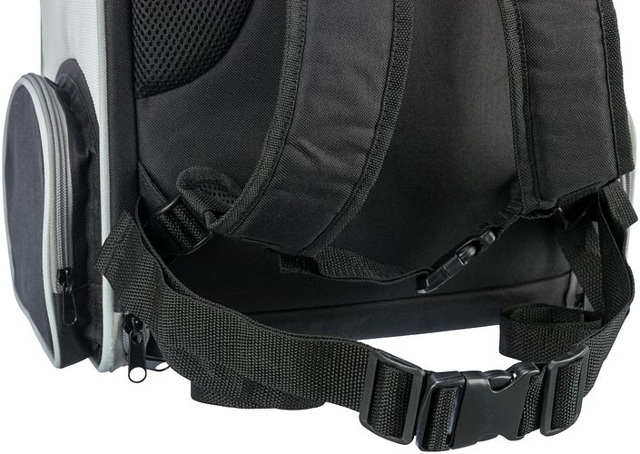 TRIXIE Rucksack Chloe, 39 × 43 × 27 cm, hellgrau/schwarz