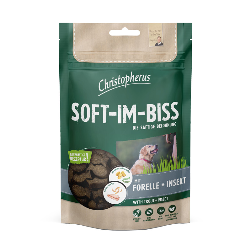 Christopherus 12 x 125g Soft-Im-Biss Forelle&Insekten