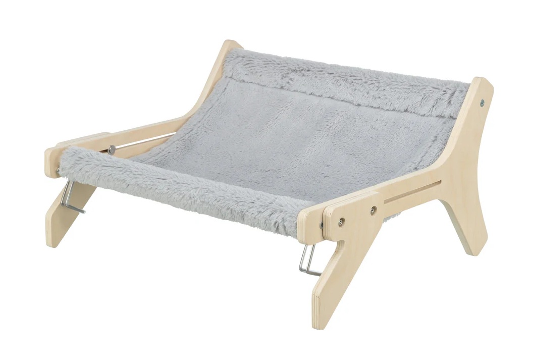 TRIXIE Hängematte, Holz, unbehandelt, 47 × 24 × 38 cm, grau