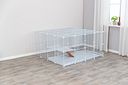 Vorschaubild TRIXIE Indoor Freilaufgehege, Metall/Kunststoff, 140 × 35 × 70 cm, weiß