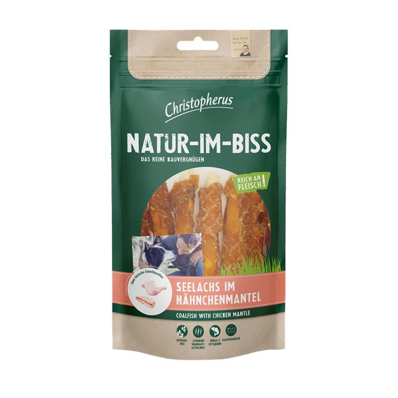 Christopherus 24 x 70g Natur-Im-Biss Seelachs Hähn