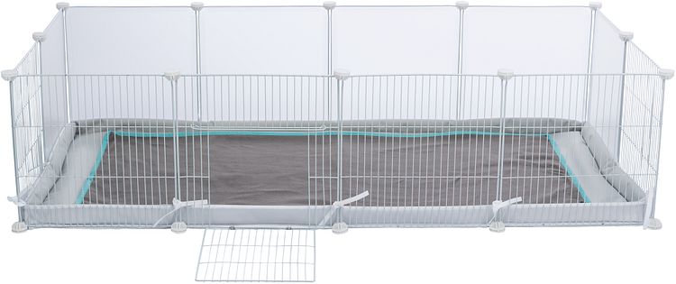 TRIXIE Indoor Freilaufgehege, Metall/Kunststoff, 140 × 35 × 70 cm, weiß
