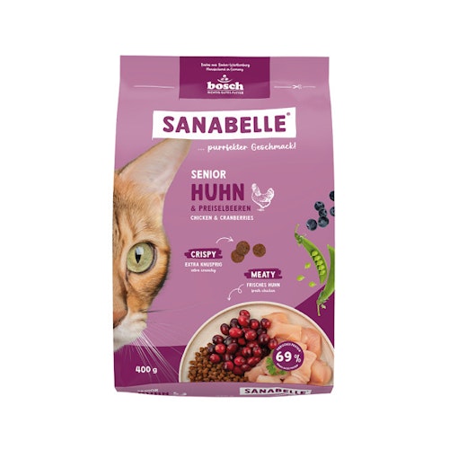 Sanabelle 1 x 400g Senior Huhn Katzentrockenfutter