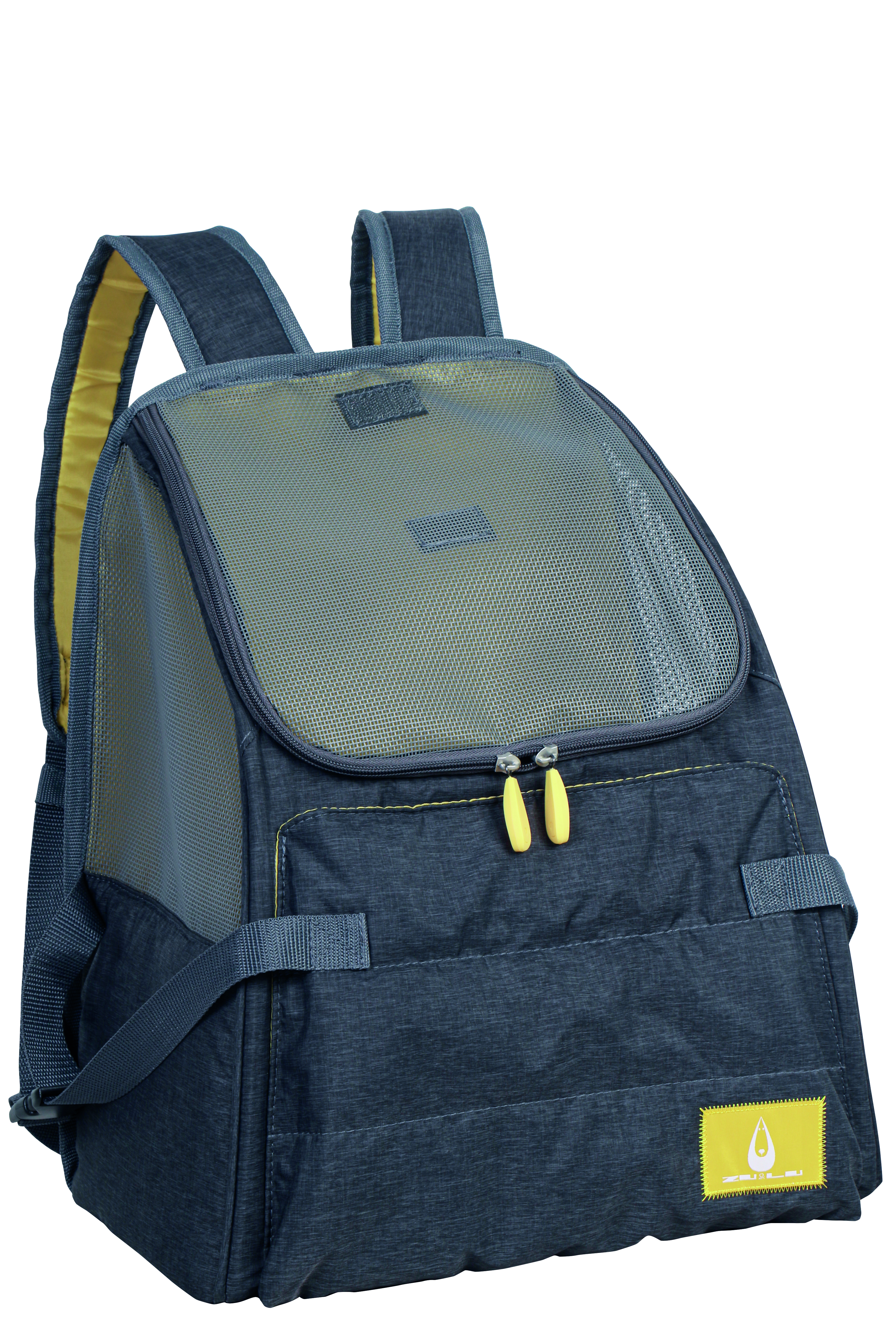 NOBBY Fronttasche "MALTA" grau/senf 35 x 22 x 40 cm