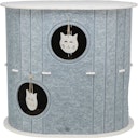 Vorschaubild Höhle Mara, Filz, 2 Etagen, oval, 66 × 62 × 46 cm, sand/grau